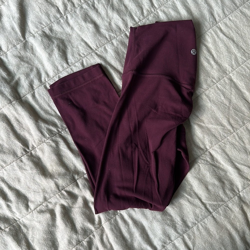 Lululemon Align 21" Crop Leggings | Size 4 | Plum Color | Good Used Condition